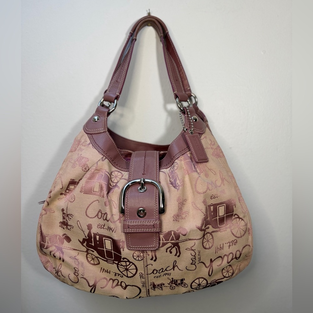 Coach Soho Lyn Hobo Shoulder Bag with Carriage F15209 Purple